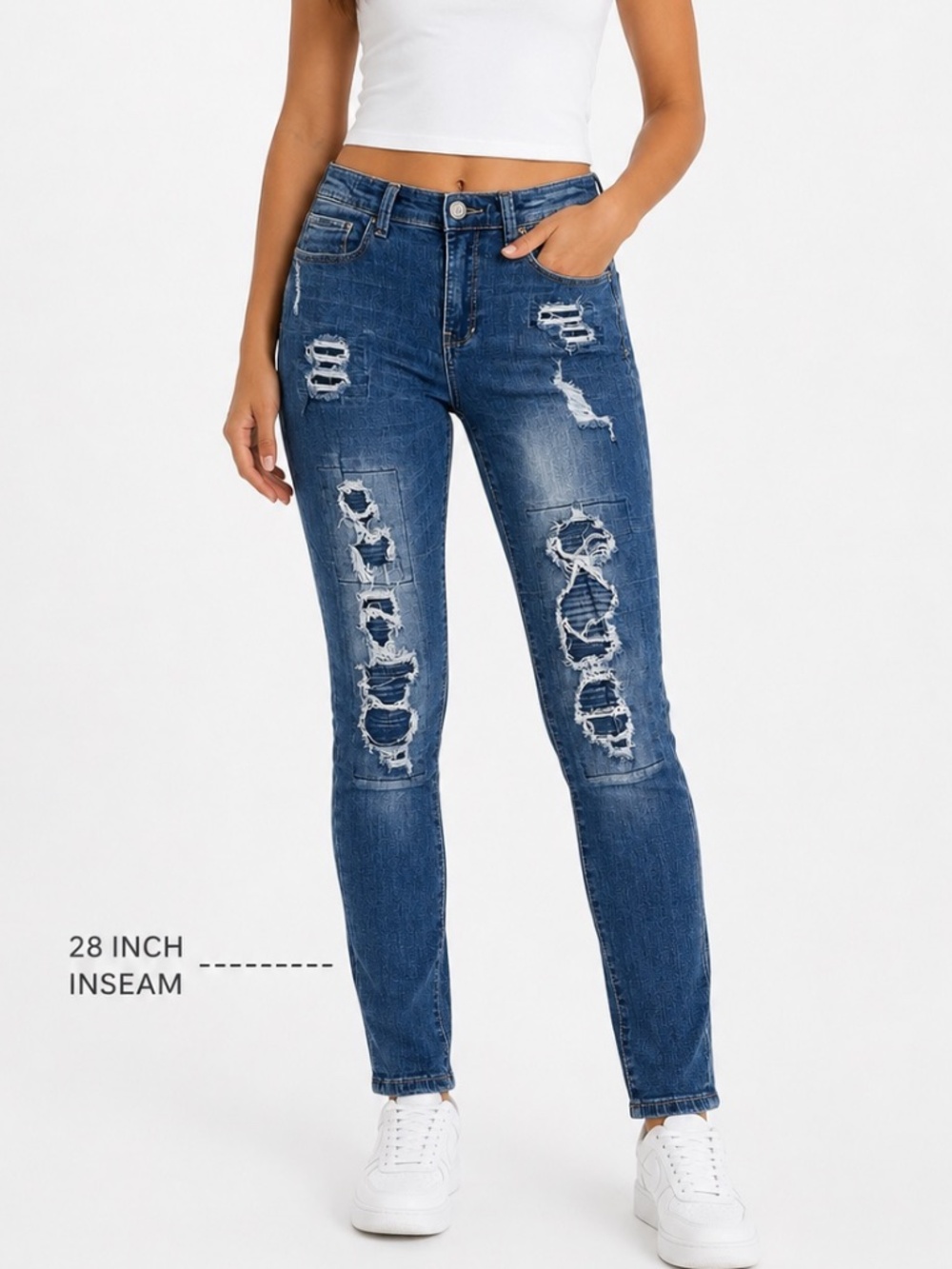 MUDD Distressed Jean Stretch Jeggings. Size 11